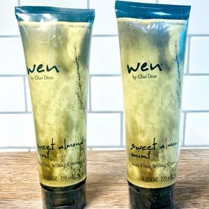 Lot of 2 WEN Chaz Dean Sweet Almond Mint Anti-Frizz Styling Crème 4 fl oz each